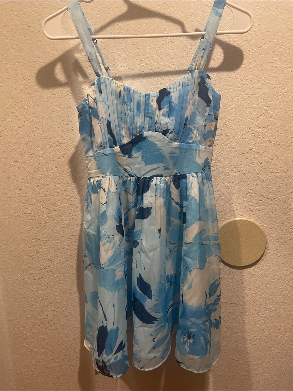 Abercrombie & Fitch Light Blue & White Floral Mini Dress